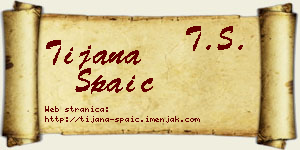 Tijana Spaić vizit kartica